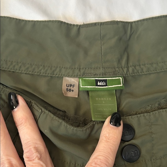 REI Olive Green Women's Athletic Shorts - Picture 5 of 7